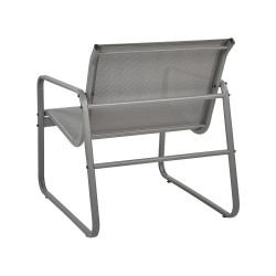 Zestaw ogrodowy ze stolikiem dla 4 osób BARREA Metal Szary