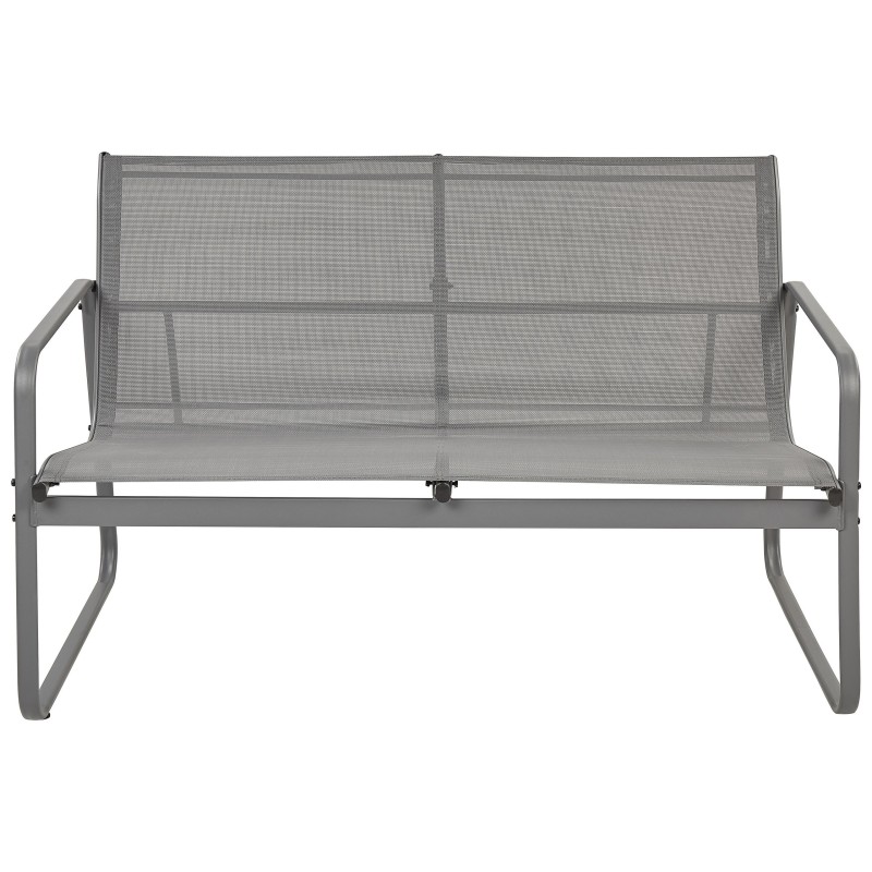 Zestaw ogrodowy ze stolikiem dla 4 osób BARREA Metal Szary