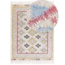 Dywan z juty 160 x 230 cm wielokolorowy TERKOS