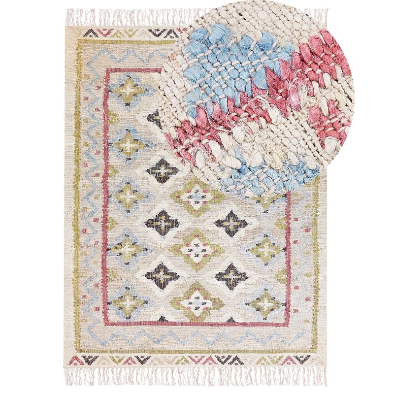 Dywan z juty 160 x 230 cm wielokolorowy TERKOS