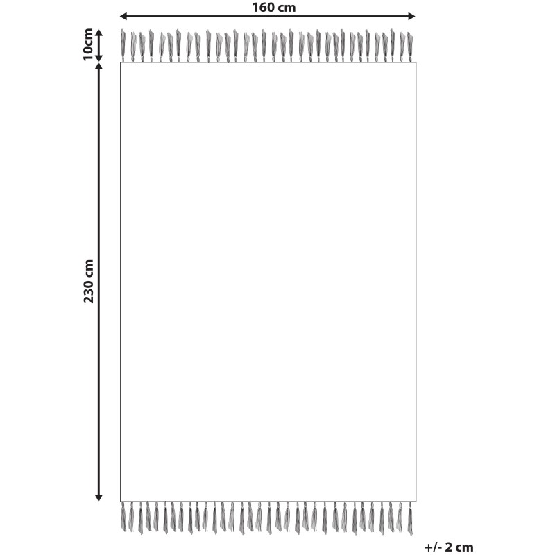 Dywan z juty 160 x 230 cm wielokolorowy TERKOS
