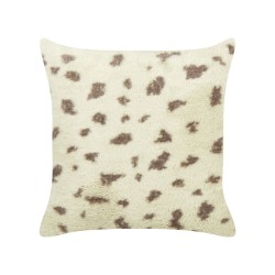 Zestaw 2 poduszek dekoracyjnych KASRA Sztuczne futro 45 x 45 cm Beżowy Wzór abstrakcyjny