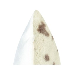 Zestaw 2 poduszek dekoracyjnych KASRA Sztuczne futro 45 x 45 cm Beżowy Wzór abstrakcyjny