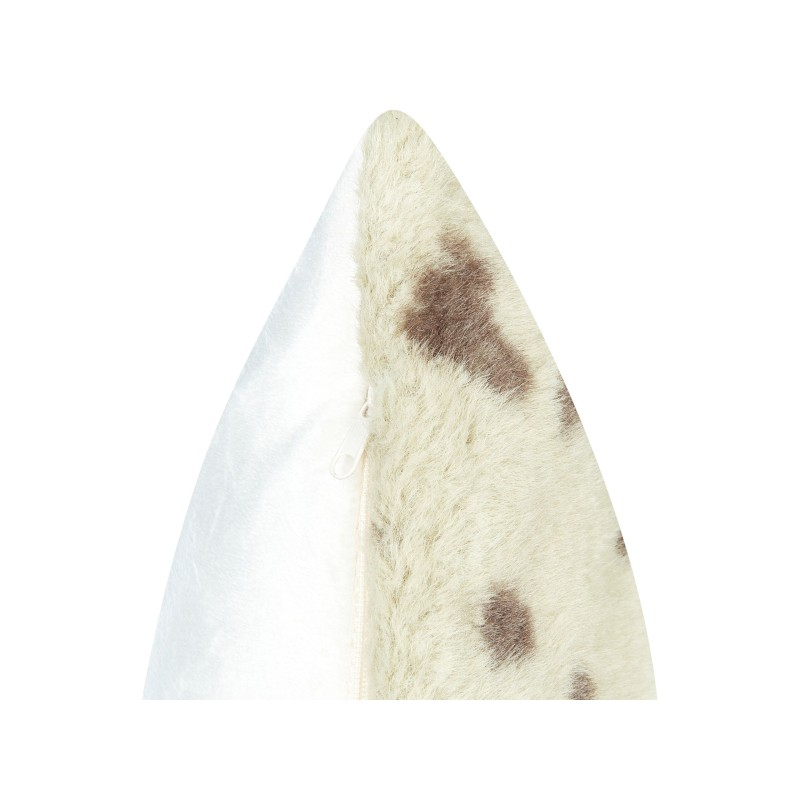 Zestaw 2 poduszek dekoracyjnych KASRA Sztuczne futro 45 x 45 cm Beżowy Wzór abstrakcyjny