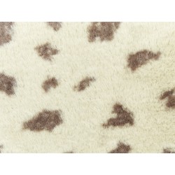 Zestaw 2 poduszek dekoracyjnych KASRA Sztuczne futro 45 x 45 cm Beżowy Wzór abstrakcyjny