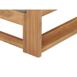 Sofa ogrodowa z certyfikowanego drewna akacjowego 2-osobowa jasna TIMOR II