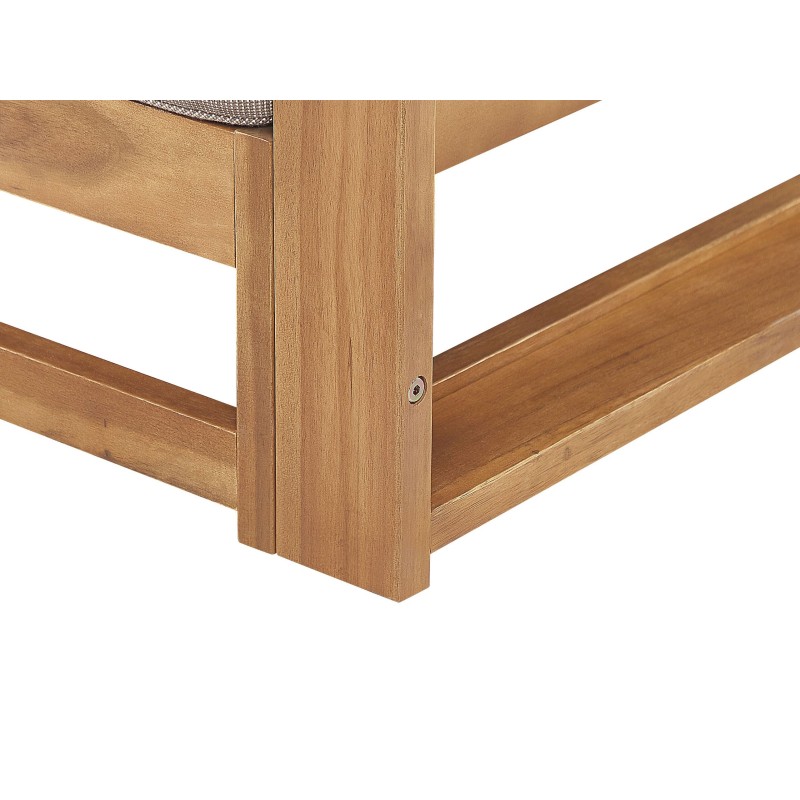 Sofa ogrodowa z certyfikowanego drewna akacjowego 2-osobowa jasna TIMOR II