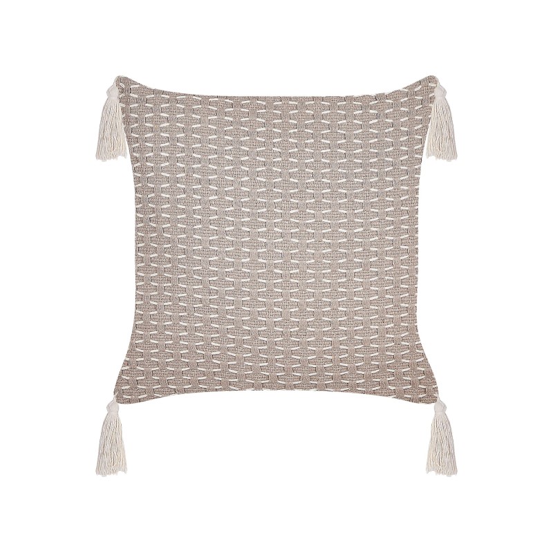 Zestaw 2 poduszek dekoracyjnych HAKONE 42 x 42 cm Beżowoszary Wzór geometryczny