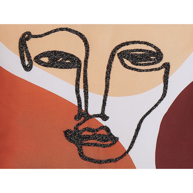 Zestaw 2 poduszek dekoracyjnych RUDBEKIA 45 x 45 cm Kolorowy Wzór abstrakcyjny