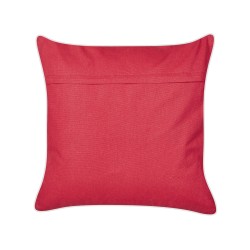 Poduszka dekoracyjna SIDERASIS Welur 45 x 45 cm Czerwony Z napisami