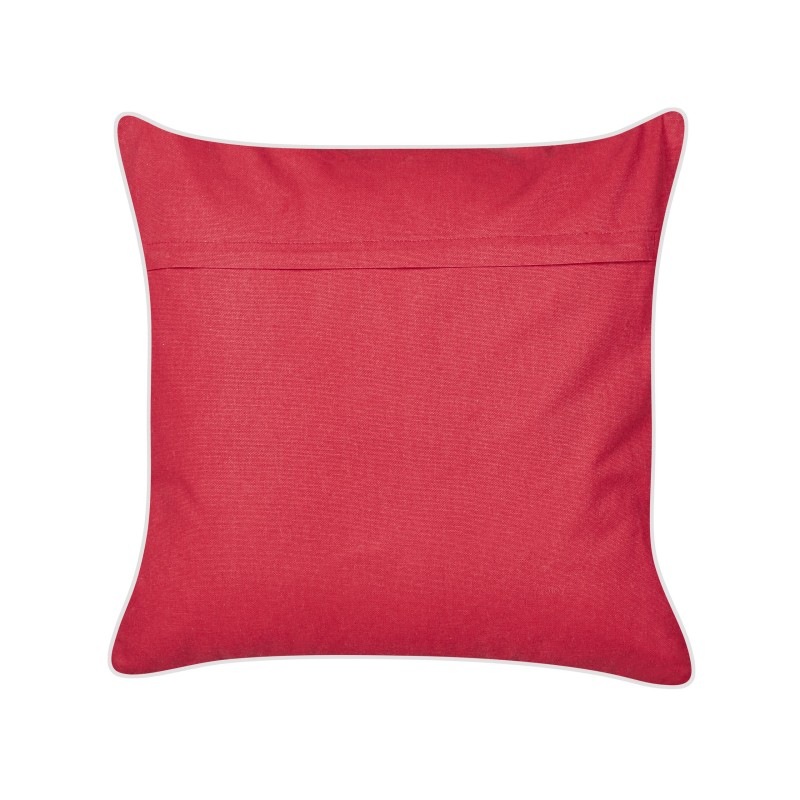 Poduszka dekoracyjna SIDERASIS Welur 45 x 45 cm Czerwony Z napisami