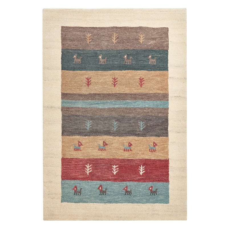 Dywan wełniany gabbeh 140 x 200 cm wielokolorowy SARILAR