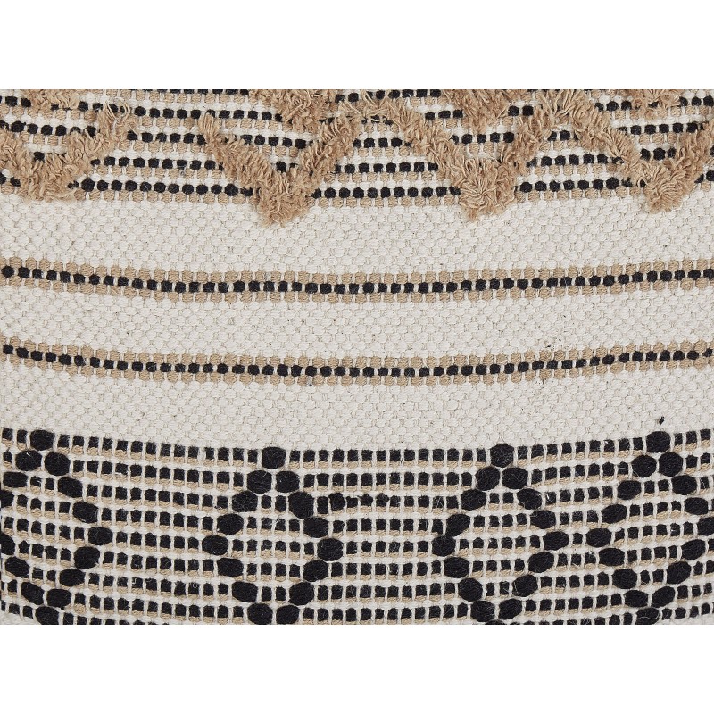 Zestaw 2 poduszek dekoracyjnych SAMBUCUS Bawełna 45 x 45 cm Beżowy Wzór geometryczny