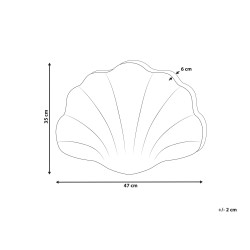 Poduszka dekoracyjna CONSOLIDA Welur 47 x 35 cm Błękitny Jednolity