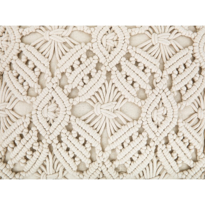 Zestaw 2 poduszek dekoracyjnych ESENKOY Bawełna 50 x 50 cm Jasnobeżowy Wzór geometryczny