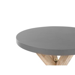 Stół ogrodowy OLBIA 90 cm 90 cm Beton Szary