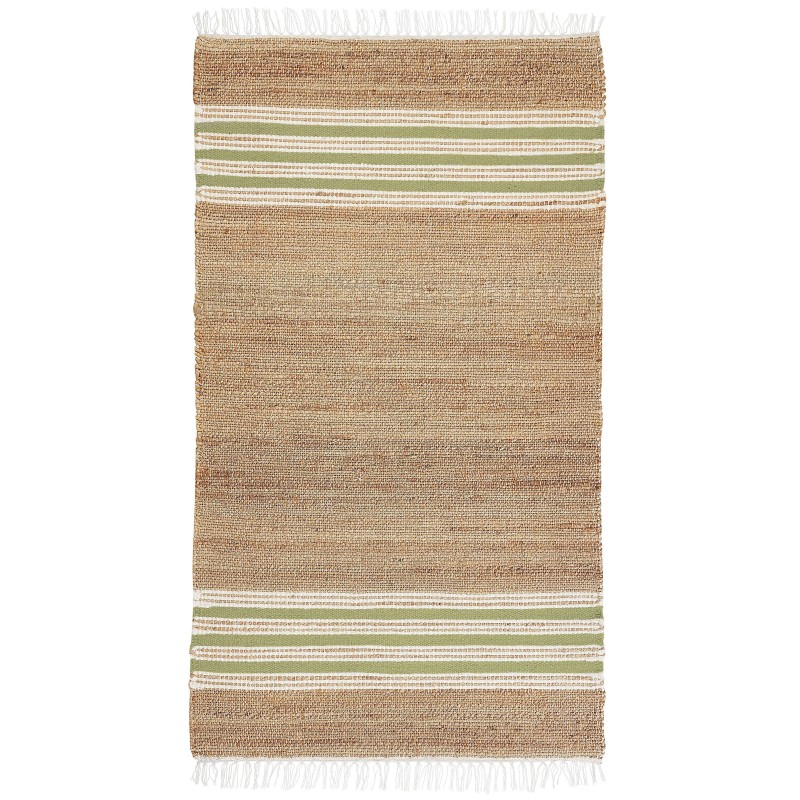 Dywan z juty 80 x 150 cm beżowo-zielony MIRZA