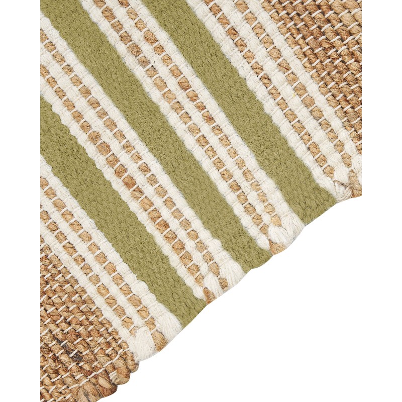 Dywan z juty 80 x 150 cm beżowo-zielony MIRZA
