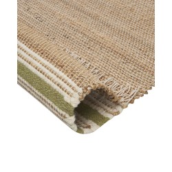 Dywan z juty 80 x 150 cm beżowo-zielony MIRZA