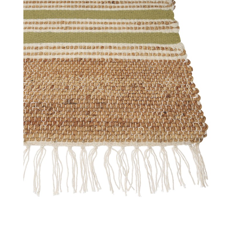 Dywan z juty 80 x 150 cm beżowo-zielony MIRZA
