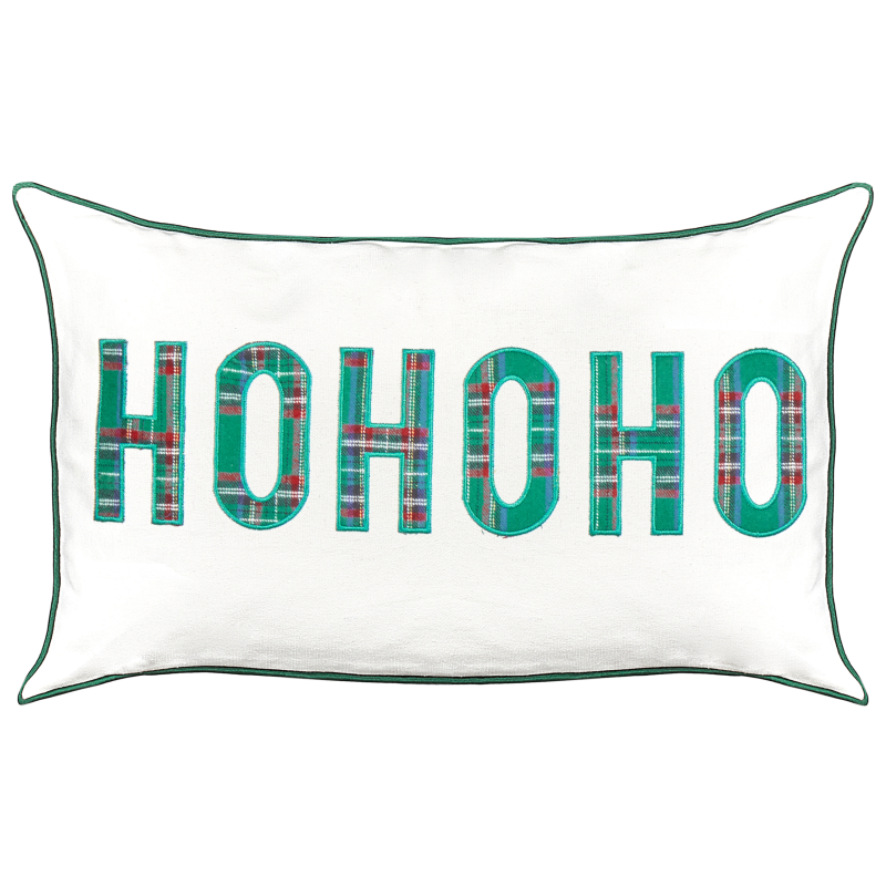 Zestaw 2 poduszek dekoracyjnych JOYCANDY Bawełna 30 x 50 cm Biały Wzór świąteczny