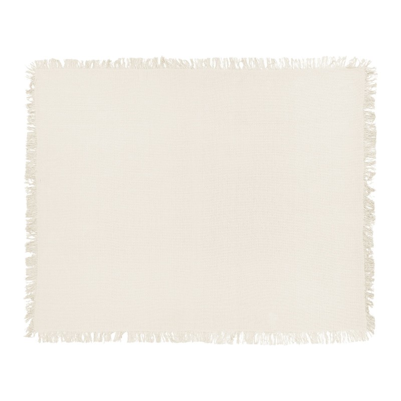 Narzuta na łóżko YERBENT Bawełna 150 x 200 cm Złamana biel