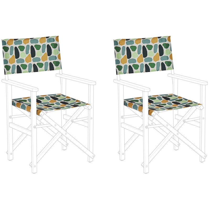 Zestaw 2 wymiennych tkanin do krzeseł ogrodowych CINE Kolorowy