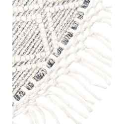 Okrągły dywan wełniany ⌀ 140 cm szary ze złamaną bielą BULDAN