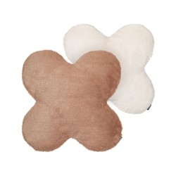 Zestaw 2 poduszek dekoracyjnych ACHILLEA Sztuczne futro 54 x 54 cm Beżowy Jednolity