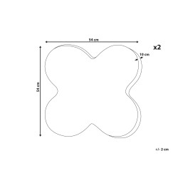 Zestaw 2 poduszek dekoracyjnych ACHILLEA Sztuczne futro 54 x 54 cm Beżowy Jednolity