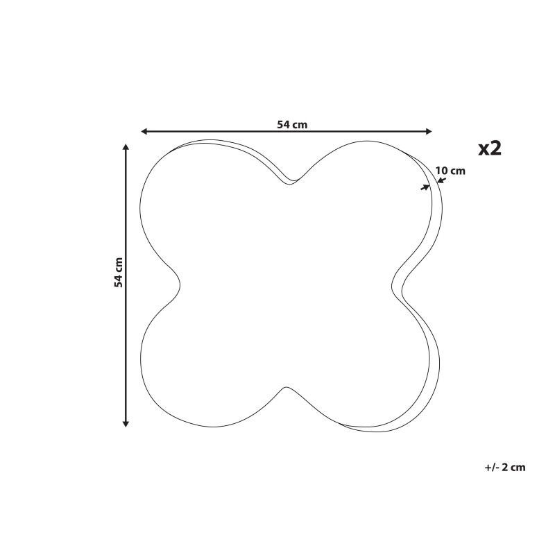 Zestaw 2 poduszek dekoracyjnych ACHILLEA Sztuczne futro 54 x 54 cm Beżowy Jednolity