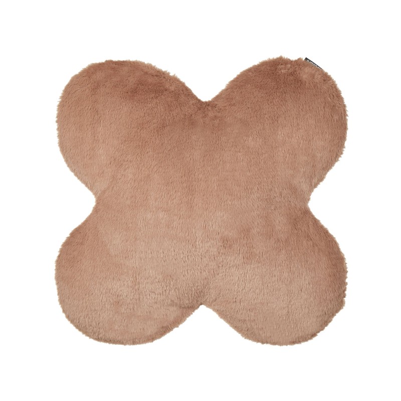 Zestaw 2 poduszek dekoracyjnych ACHILLEA Sztuczne futro 54 x 54 cm Beżowy Jednolity