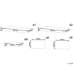 Komplet poszewek na poduchy ogrodowe XXL Szary