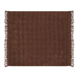 Koc VELLA Bawełna 200 x 220 cm Brązowy