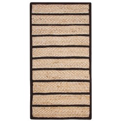 Dywan z juty 80 x 150 cm beżowo-czarny KARADONA