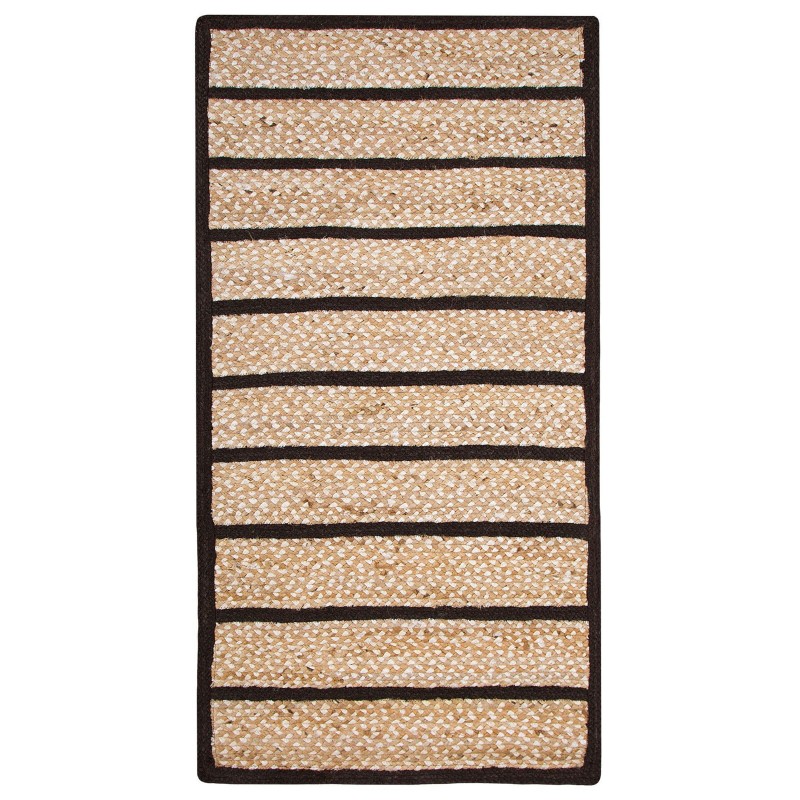 Dywan z juty 80 x 150 cm beżowo-czarny KARADONA