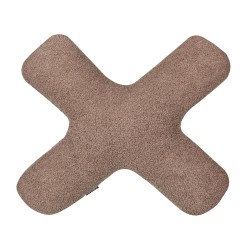 Zestaw 2 poduszek dekoracyjnych HESPERIS Boucle Brązowy Jednolity