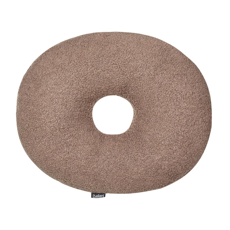 Zestaw 2 poduszek dekoracyjnych HESPERIS Boucle Brązowy Jednolity