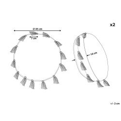 Zestaw 2 poduszek dekoracyjnych MADIA Bawełna 45 x 45 cm Pomarańczowy Jednolity