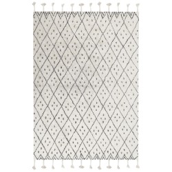 Dywan bawełniany 160 x 230 cm biało-czarny AGADIR
