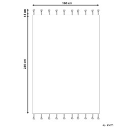 Dywan bawełniany 160 x 230 cm biało-czarny AGADIR