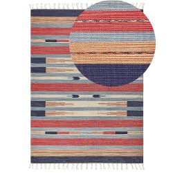 Dywan bawełniany kilim 200 x 300 cm wielokolorowy GANDZAK