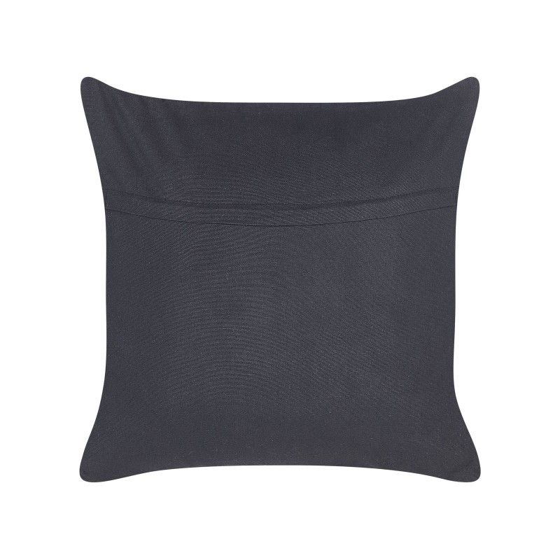 Poduszka dekoracyjna BERGENIA Juta 45 x 45 cm Czarny W paski