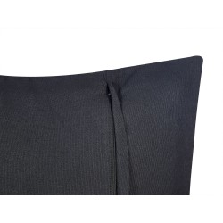 Poduszka dekoracyjna BERGENIA Juta 45 x 45 cm Czarny W paski