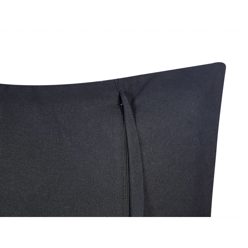 Poduszka dekoracyjna BERGENIA Juta 45 x 45 cm Czarny W paski