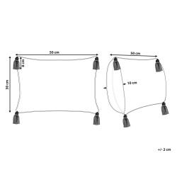 Poduszka dekoracyjna ANTHEMIS Bawełna 30 x 50 cm Czerwony Wzór orientalny