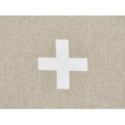 Zestaw 2 poduszek dekoracyjnych VELLEIA Bawełna 45 x 45 cm Beżowoszary Wzór geometryczny