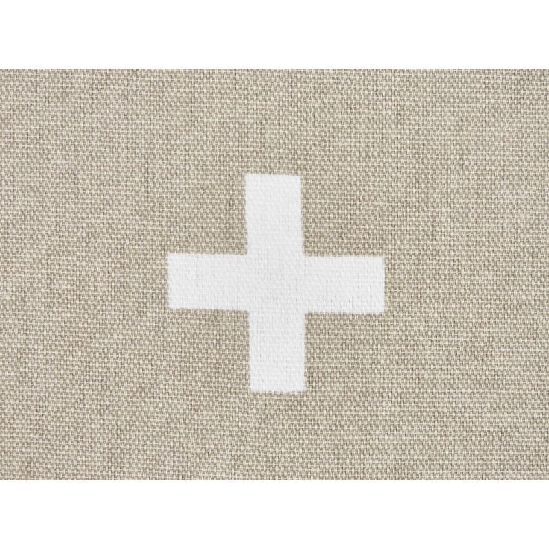 Zestaw 2 poduszek dekoracyjnych VELLEIA Bawełna 45 x 45 cm Beżowoszary Wzór geometryczny