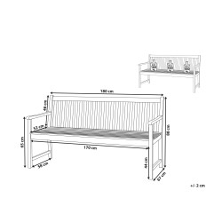 Ławka ogrodowa VIVARA 180 cm Certyfikowane drewno akacjowe Jasnobrązowy
