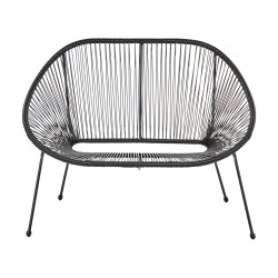 Ławka ogrodowa ACAPULCO II 113 cm Technorattan Czarny